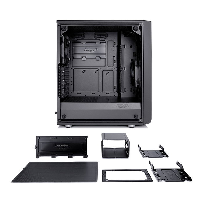 Fractal Design Meshify C Black - Torre Midi-Tower para PC Gaming con Ventana Lateral, compatible ATX, micro-ATX, Mini-ITX, Negro Fractal Design Meshify C Black - Torre Midi-Tower para PC Gaming con Ventana Lateral, compatible ATX, micro-ATX, Mini-ITX, Negro