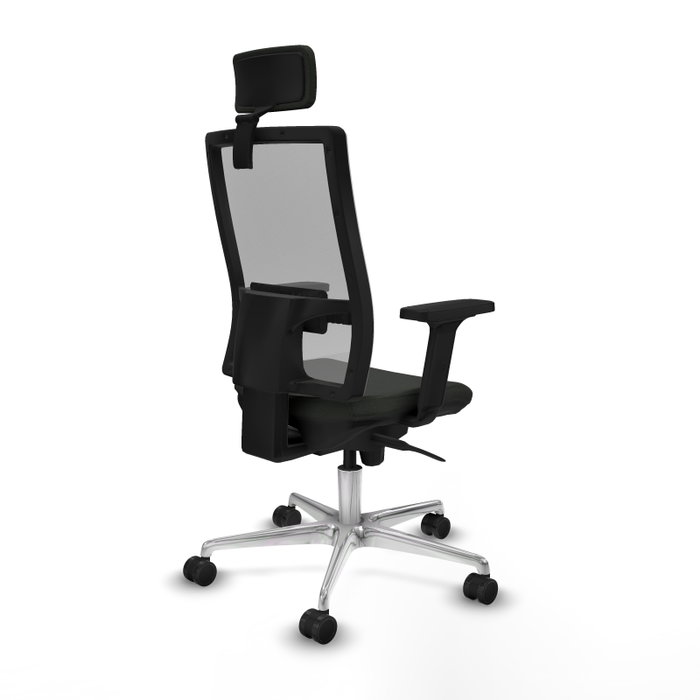 PIQUERAS Y CRESPO Silla de oficina Horna con mecanismo Sincro, Gris y Negro