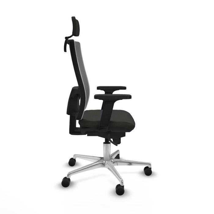 PIQUERAS Y CRESPO Silla de oficina Horna con mecanismo Sincro, Gris y Negro