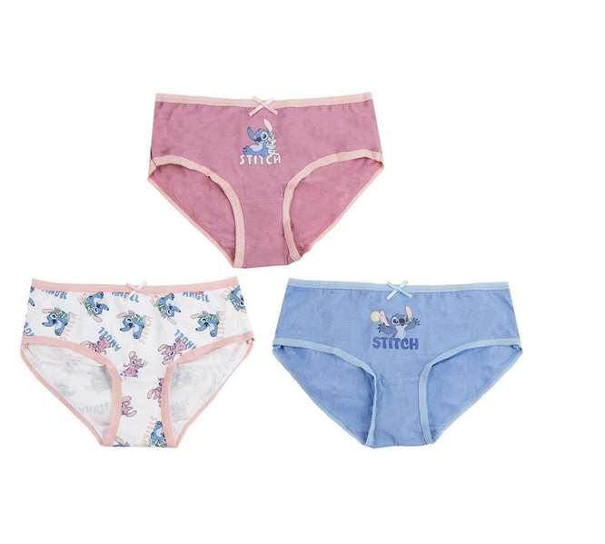 Cerdá Pack Braguitas Stitch para Niña Talla 8-10 Años (3 Piezas) Cerdá Pack Braguitas Stitch para Niña Talla 8-10 Años (3 Piezas)