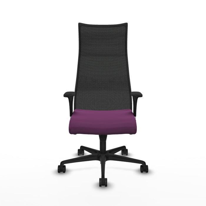 PIQUERAS Y CRESPO Sillón Albacete con Mecanismo Sincro, Similpiel Morado y Malla Negra PIQUERAS Y CRESPO Sillón Albacete con Mecanismo Sincro, Similpiel Morado y Malla Negra