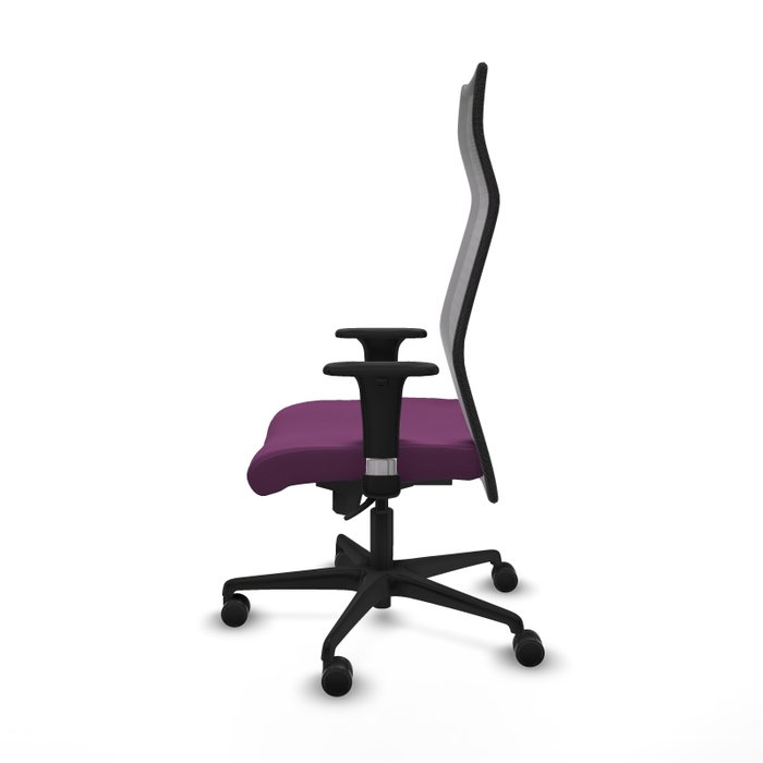 PIQUERAS Y CRESPO Sillón Albacete con Mecanismo Sincro, Similpiel Morado y Malla Negra PIQUERAS Y CRESPO Sillón Albacete con Mecanismo Sincro, Similpiel Morado y Malla Negra