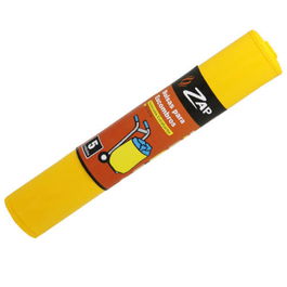 ZAP 320392 Rollo 5 Unidades Bolsa Basura Amarillo Especial Escombros 50 Litros