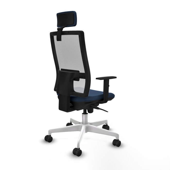 PIQUERAS Y CRESPO Silla de oficina Horna con mecanismo Sincro, Azul marino y Blanco PIQUERAS Y CRESPO Silla de oficina Horna con mecanismo Sincro, Azul marino y Blanco