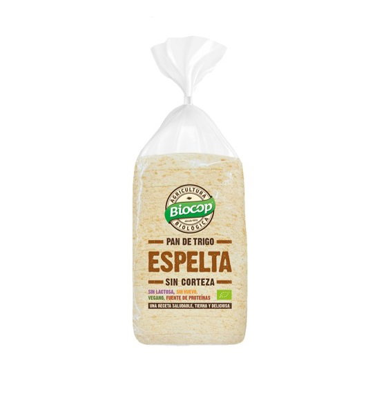 BIOCOP Pan de Molde de Trigo y Espelta sin Corteza 300g BIOCOP Pan de Molde de Trigo y Espelta sin Corteza 300g