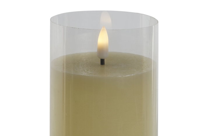 DKD Home Decor Vela Led Beige 6 Unidades 7.5 x 20 x 7.5 cm