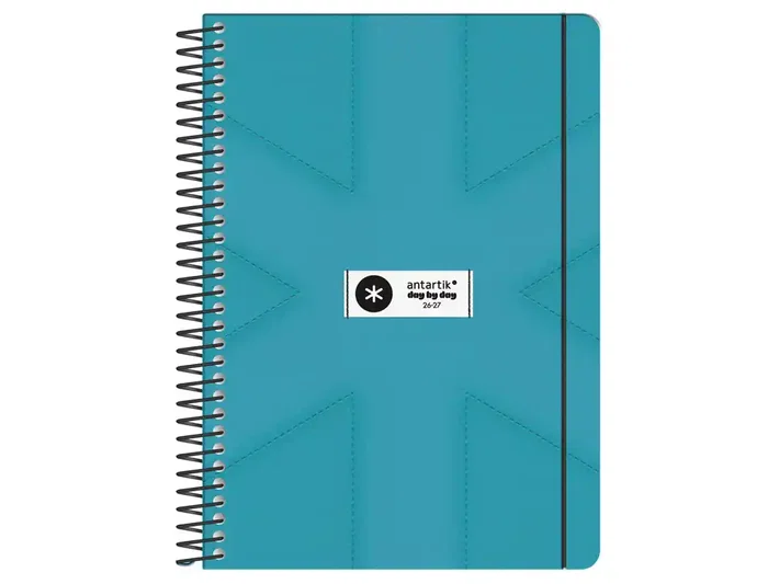 Antartik Agenda Escolar Bilingüe Pack and Go 2026-2027 Espiral Día Página A5 80g Papel FSC - 8 Unidades Diseños Surtidos