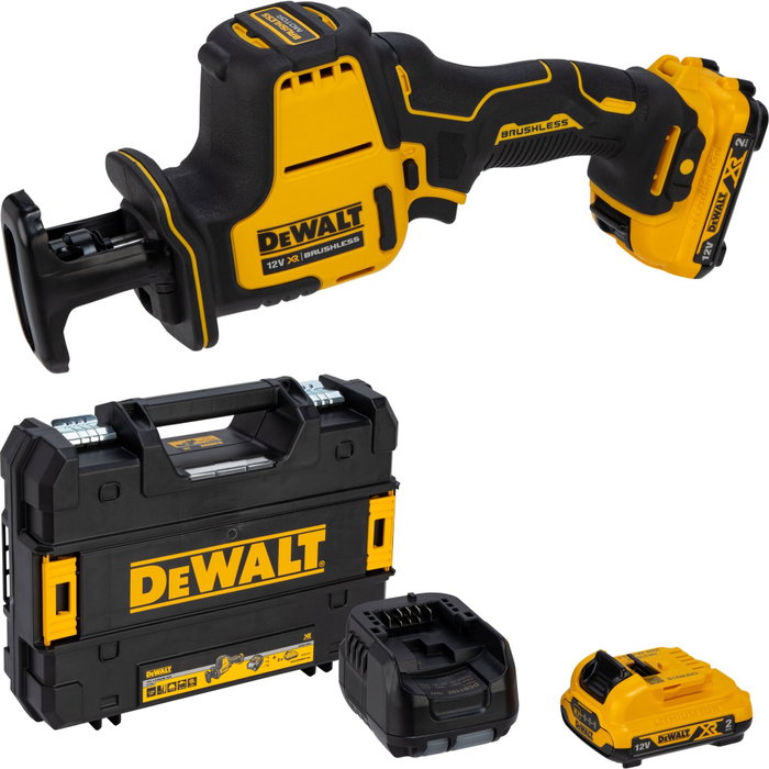 DeWalt DCS312D2-QW Sierra Recíproca Compacta Inalámbrica (2x 2.0 Ah + Cargador) + T STAK BOX DeWalt DCS312D2-QW Sierra Recíproca Compacta Inalámbrica (2x 2.0 Ah + Cargador) + T STAK BOX