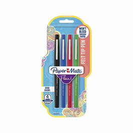 Rotulador Fibra Paper Mate Flair M (0,7) Blister De 4 Estandar