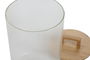 DKD Home Decor Bote Transparente Cristal y Bambu 16 x 28 x 16 cm