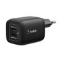 Belkin Cargador GaN USB-C de 65W con Doble Puerto Negro ENA007KQBK