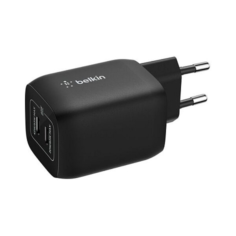 Belkin Cargador GaN USB-C de 65W con Doble Puerto Negro ENA007KQBK Belkin Cargador GaN USB-C de 65W con Doble Puerto Negro ENA007KQBK