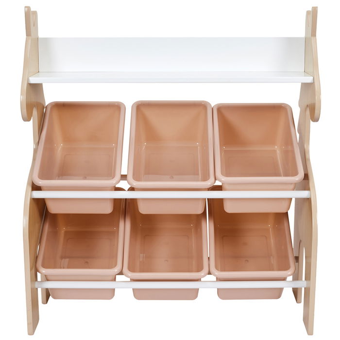 Home Deco Kids Mueble 6 Cubetas Unicornio para Niños con Repisa 63,3x29,5x71,5 cm