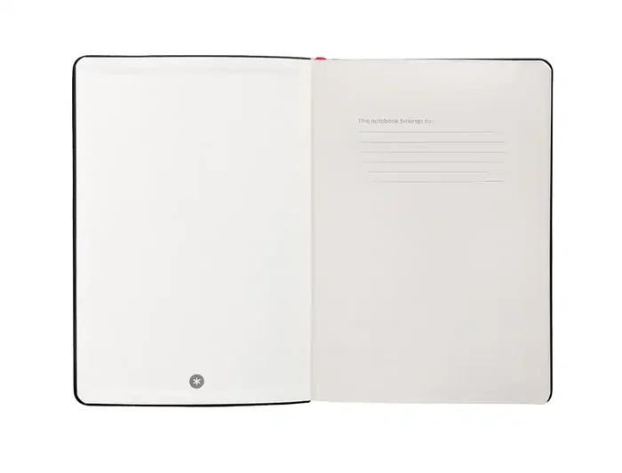 Antartik Cuaderno A4 Tapa Dura Hojas Lisas Negro y Rojo 100 Hojas 80gr FSC