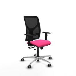 PIQUERAS Y CRESPO Silla de oficina Motilla Rosa y Negro