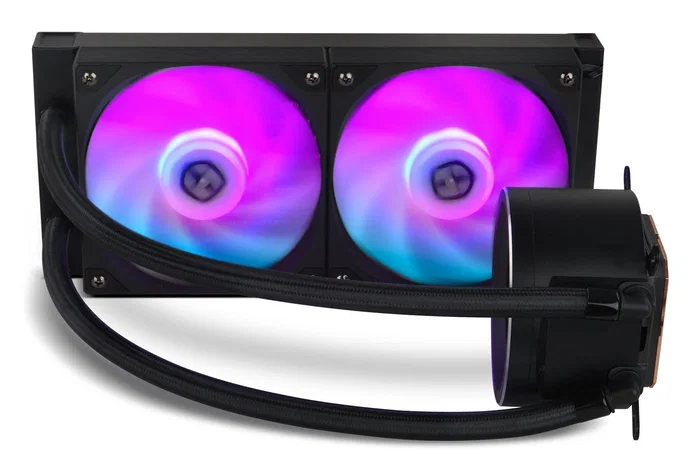 Nox Hummer X-240 LCD - Kit de Refrigeración Líquida AIO para Procesador, Negro, Radiador 240mm, 2 Ventiladores PWM 120mm, Pantalla LCD Personalizable ARGB, Compatible Intel/AMD