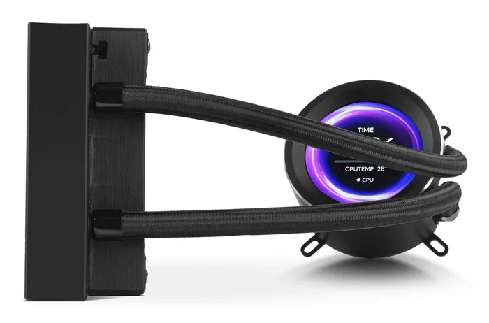 Nox Hummer X-240 LCD - Kit de Refrigeración Líquida AIO para Procesador, Negro, Radiador 240mm, 2 Ventiladores PWM 120mm, Pantalla LCD Personalizable ARGB, Compatible Intel/AMD