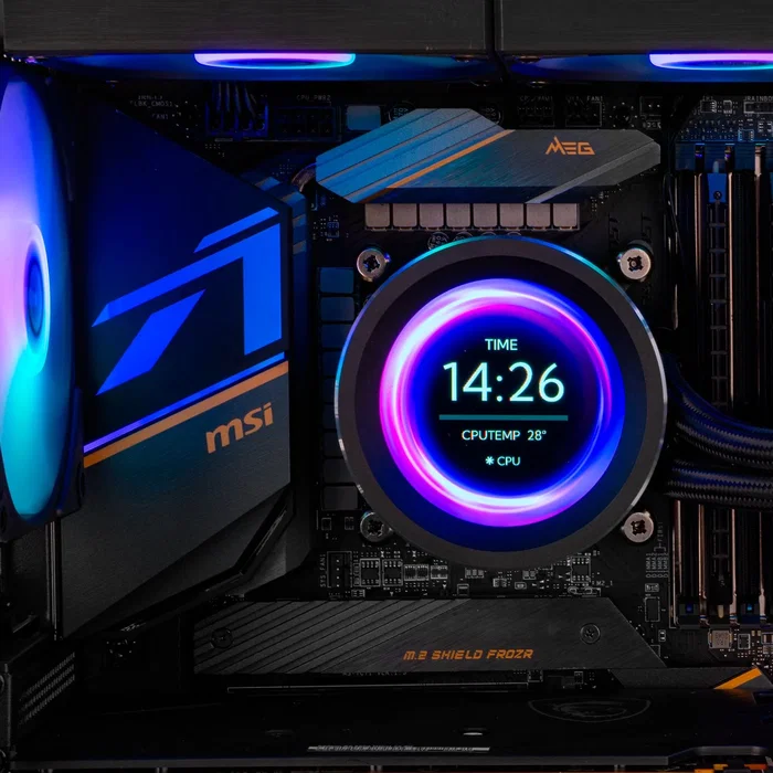 Nox Hummer X-240 LCD - Kit de Refrigeración Líquida AIO para Procesador, Negro, Radiador 240mm, 2 Ventiladores PWM 120mm, Pantalla LCD Personalizable ARGB, Compatible Intel/AMD