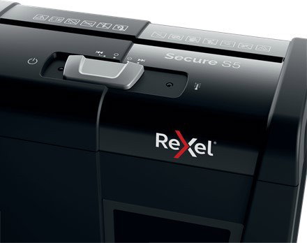 Rexel Secure S5 Destructora de Papel Negra, Corte en Tiras 6 mm