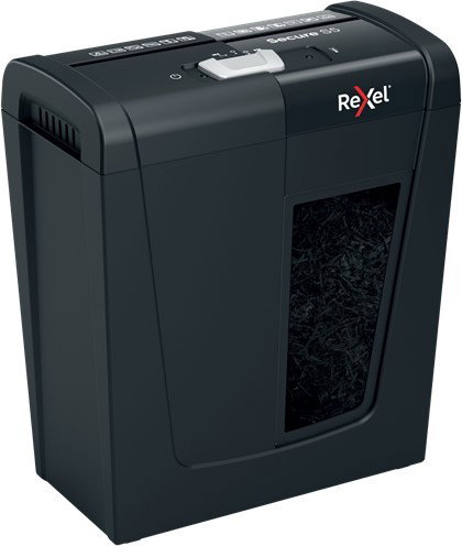 Rexel Secure S5 Destructora de Papel Negra, Corte en Tiras 6 mm