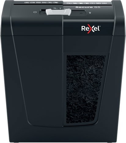Rexel Secure S5 Destructora de Papel Negra, Corte en Tiras 6 mm