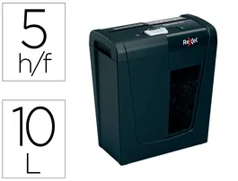 Rexel Secure S5 Destructora de Documentos, Capacidad 5 Hojas, Grapas, Clips, Tarjetas y CD, Papelera 10 L, Corte en Tira
