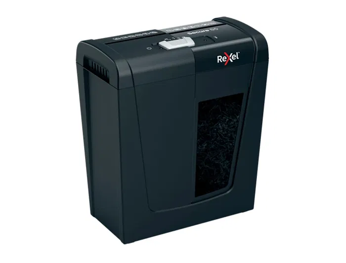 Rexel Secure S5 Destructora de Documentos, Capacidad 5 Hojas, Grapas, Clips, Tarjetas y CD, Papelera 10 L, Corte en Tira