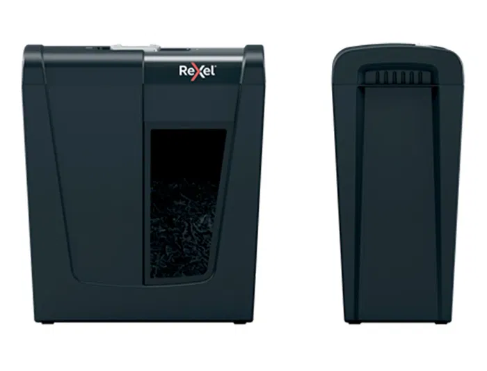 Rexel Secure S5 Destructora de Documentos, Capacidad 5 Hojas, Grapas, Clips, Tarjetas y CD, Papelera 10 L, Corte en Tira