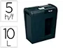 Rexel Secure S5 Destructora de Documentos, Capacidad 5 Hojas, Grapas, Clips, Tarjetas y CD, Papelera 10 L, Corte en Tira