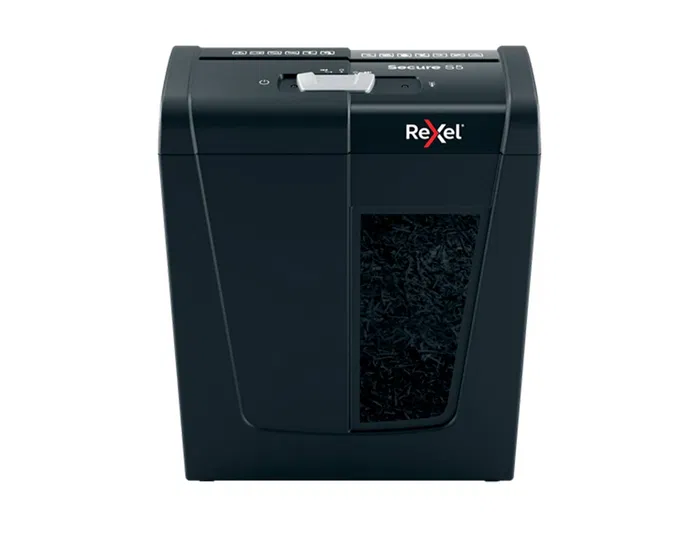 Rexel Secure S5 Destructora de Documentos, Capacidad 5 Hojas, Grapas, Clips, Tarjetas y CD, Papelera 10 L, Corte en Tira