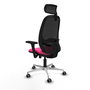 PIQUERAS Y CRESPO Silla de oficina Cilanco con Mecanismo Sincro, Rosa y Negro