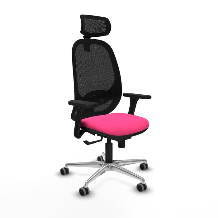 PIQUERAS Y CRESPO Silla de oficina Cilanco con Mecanismo Sincro, Rosa y Negro PIQUERAS Y CRESPO Silla de oficina Cilanco con Mecanismo Sincro, Rosa y Negro