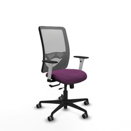 PIQUERAS Y CRESPO Silla de oficina Zulema Morada con Malla Gris
