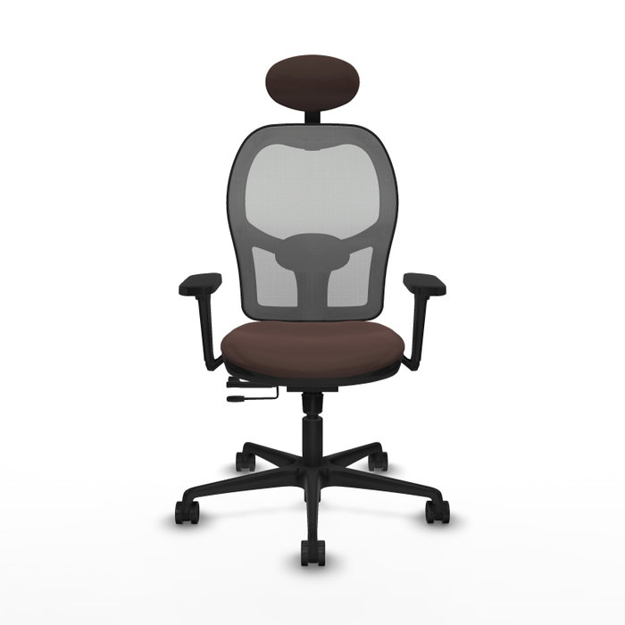 PIQUERAS Y CRESPO Silla de oficina Jorquera con Mecanismo Sincro/Traslack Marrón y Gris