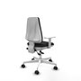 PIQUERAS Y CRESPO Silla de oficina Elche con mecanismo Asincro, Negro y Blanco