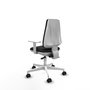 PIQUERAS Y CRESPO Silla de oficina Elche con mecanismo Asincro, Negro y Blanco