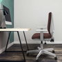 PIQUERAS Y CRESPO Silla de oficina Elche con mecanismo Asincro, Negro y Blanco