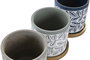 DKD Home Decor Maceta de Cemento con Plato Surtida 13x13x14 cm
