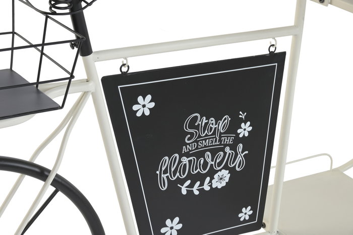 DKD Home Decor Expositor Metal Bicicleta Blanco