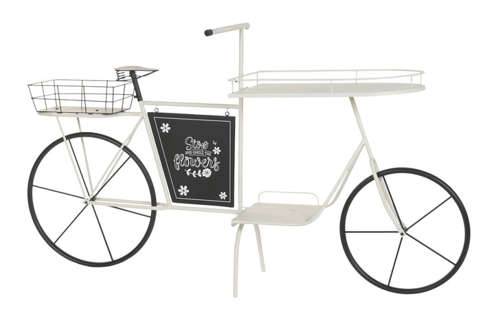 DKD Home Decor Expositor Metal Bicicleta Blanco