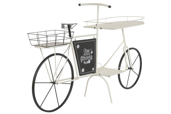 DKD Home Decor Expositor Metal Bicicleta Blanco
