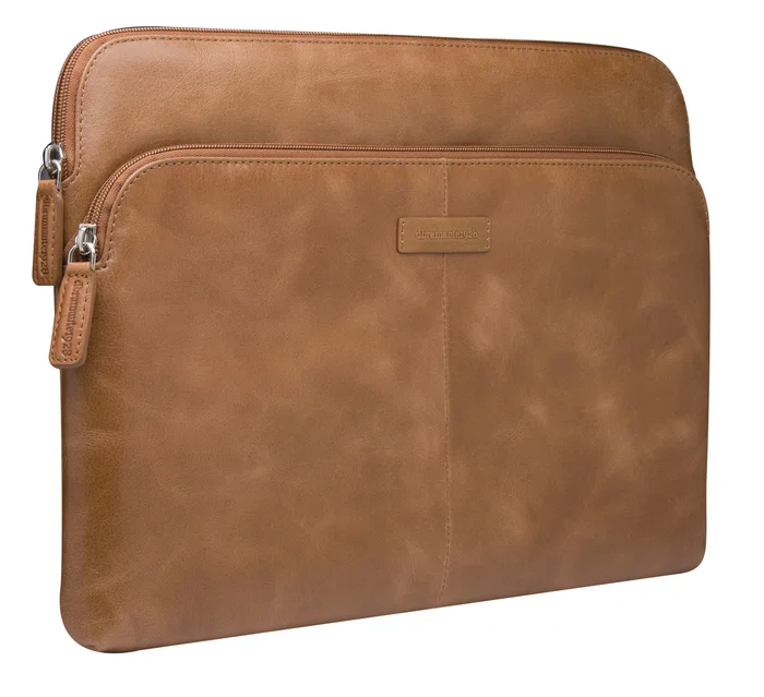 Skagen Pro+ Funda para MacBook Pro 14" (35,6 cm), Cuero de Grano Entero, Bronceado, Resistente a Impactos, 350 g