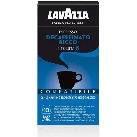 Cápsula Lavazza Decaffeinato Ricco para cafeteras Nespresso/ Caja de 10