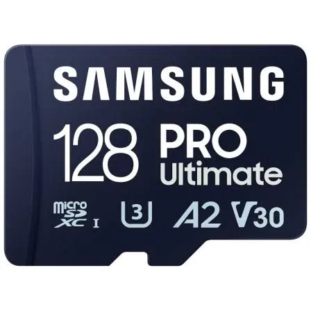 Samsung MB-MY128SA/WW Tarjeta Memoria microSDXC Pro Ultimate 128GB U3 V30 A2 Adaptador SD 200MB/s Lectura 130MB/s Escritura Samsung MB-MY128SA/WW Tarjeta Memoria microSDXC Pro Ultimate 128GB U3 V30 A2 Adaptador SD 200MB/s Lectura 130MB/s Escritura