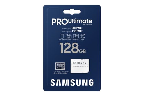 Samsung MB-MY128S 128GB MicroSDXC UHS-I Clase 3 V30 A2 200MB/s lectura Tarjeta Memoria Azul