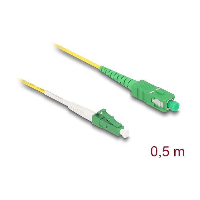 DeLOCK Cable de fibra óptica LC/APC a SC/APC Simplex Singlemode OS2 0,5 m DeLOCK Cable de fibra óptica LC/APC a SC/APC Simplex Singlemode OS2 0,5 m