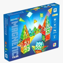 Geomag Fichas Magnéticas Fichas Gemas con Efecto Cristal, 60 piezas
