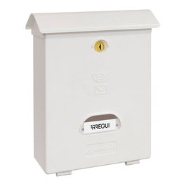 Arregui Buzón Individual Exterior Classic, Mediano (A4), Poliestireno Blanco, 27x11x34.6cm, Incluye Tarjetero y 2 Llaves