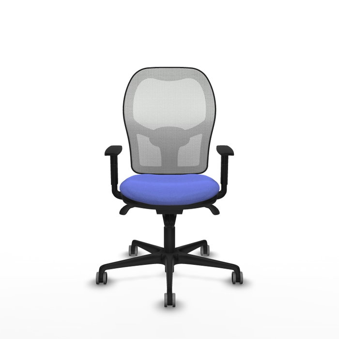 PIQUERAS Y CRESPO Silla de oficina Jorquera con mecanismo Sincro, tela Azul claro y malla Blanco PIQUERAS Y CRESPO Silla de oficina Jorquera con mecanismo Sincro, tela Azul claro y malla Blanco