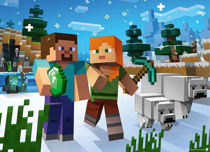 Ravensburger Puzzle 4x100 Piezas Bumper Pack Minecraft